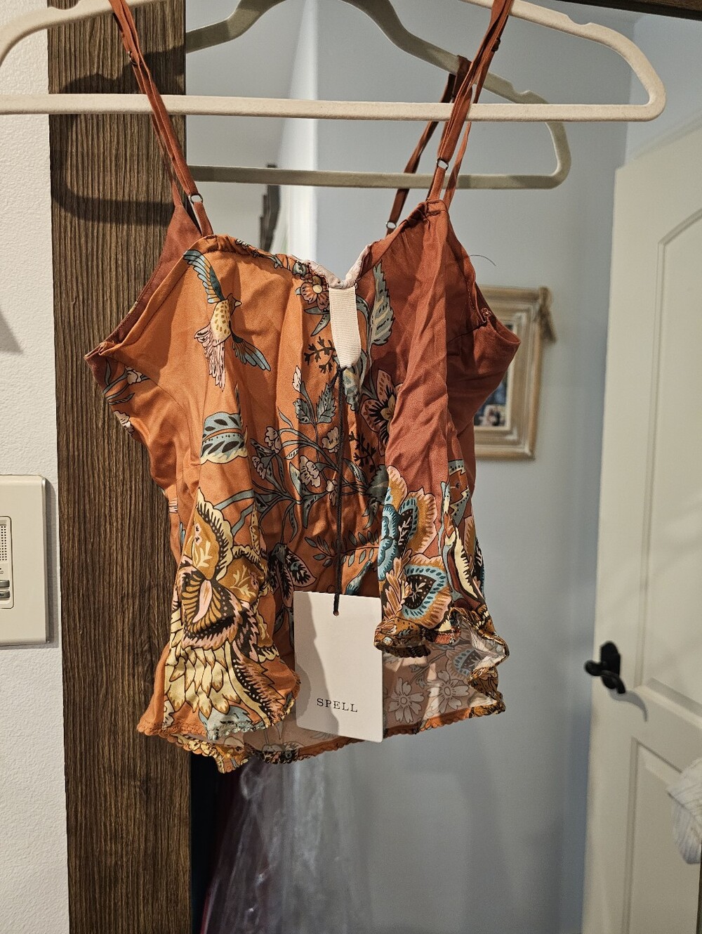 Spell - Mojave Lily Bias Skirt (Amber) And SPELL - Mojave Lily Lace Up Cami - Picture 7 of 13
